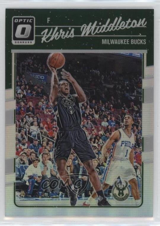 2016-17 Panini Donruss Optic Holo Silver Prizm Khris Middleton #7 0sw9