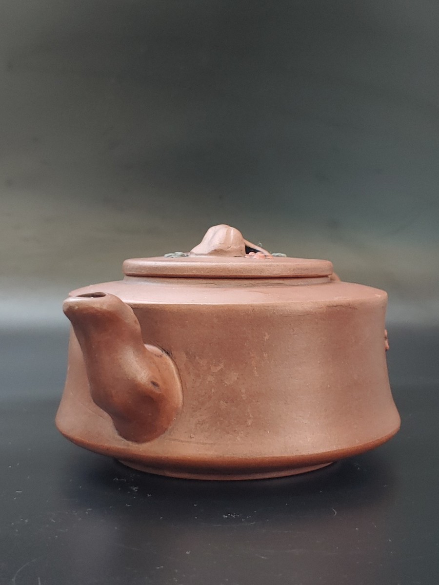 宜兴老紫砂顾锡仙梅花壶Vintage Chinese Yixing Purple Clay Zisha