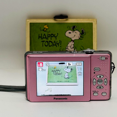 Used] Panasonic LUMIX DMC-FS6 Compact Digital Camera pink battery