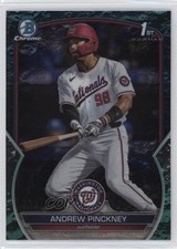 2023 Bowman Draft Chrome Aqua Lunar Crater Refractor 53/125 Andrew Pinckney 0hw6