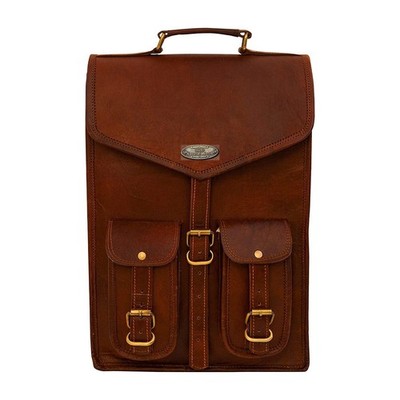 Leder Tasche Rucksack Backpack Best Notebook Laptop Original Reise Vintage...