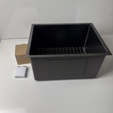 Fregadero de cocina de acero inoxidable con montaje inferior de un solo cuenco de 19"x15"x10” Zero Reveal