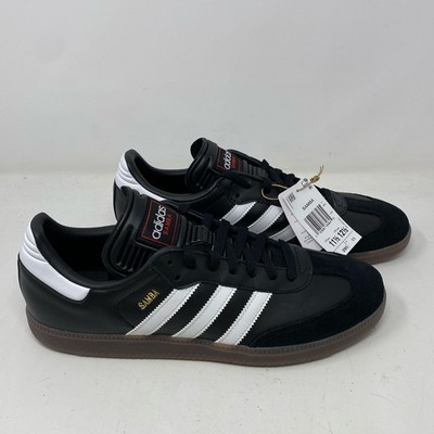 Size 11.5 - adidas Samba Indoor Black White Gum for sale online | eBay