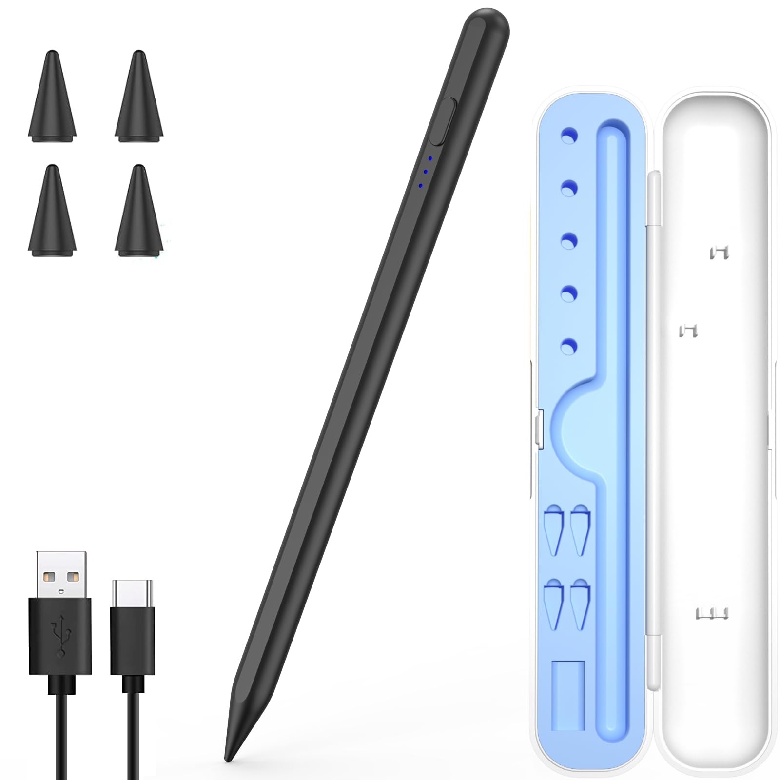 Stylus Pen for iPad 2018-2025 Fast Charge 15M Apple Pencil with Case