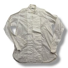 Vintage Hathaway Miller And Rhoads White French Style Dress Tuxedo Shirt 16.5