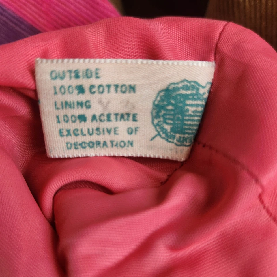 Abrigo Casa Vintage Stella Fagin Pana Rayas Talla L Colorido Años 60 70 Unión  Foto 4 de 4