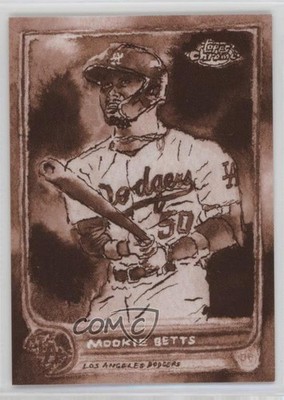2025 Shoebox Treasures 2022 Topps Chrome Sepia Filter 19/50 Mookie Betts #26 8yo