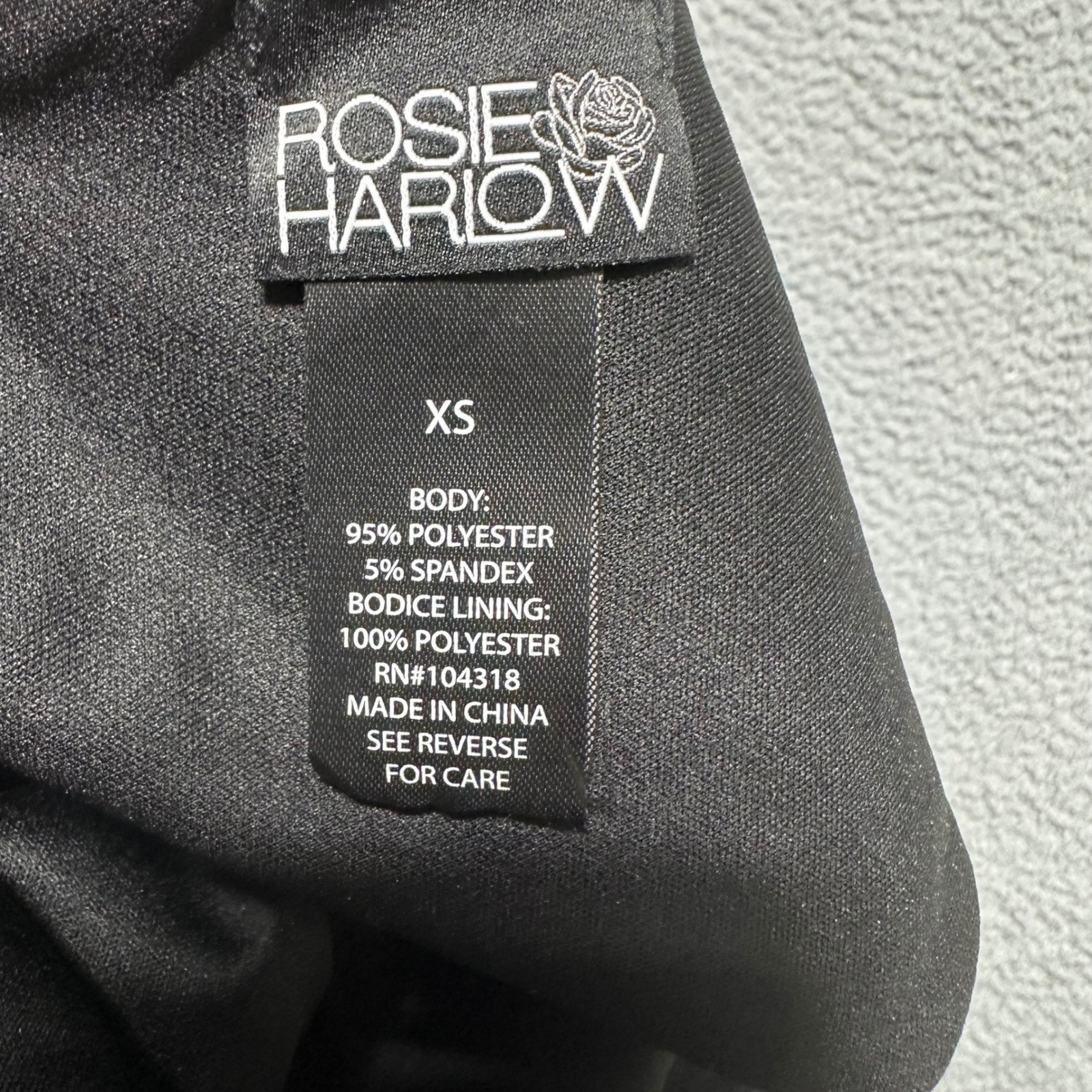 Rosie Harlow faux leather skater dress XS black fit & flare alt party vibe