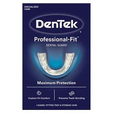 DenTek Mouth Guard for Nighttime Teeth Grinding, 1 Count (Pack of 1), Clear 