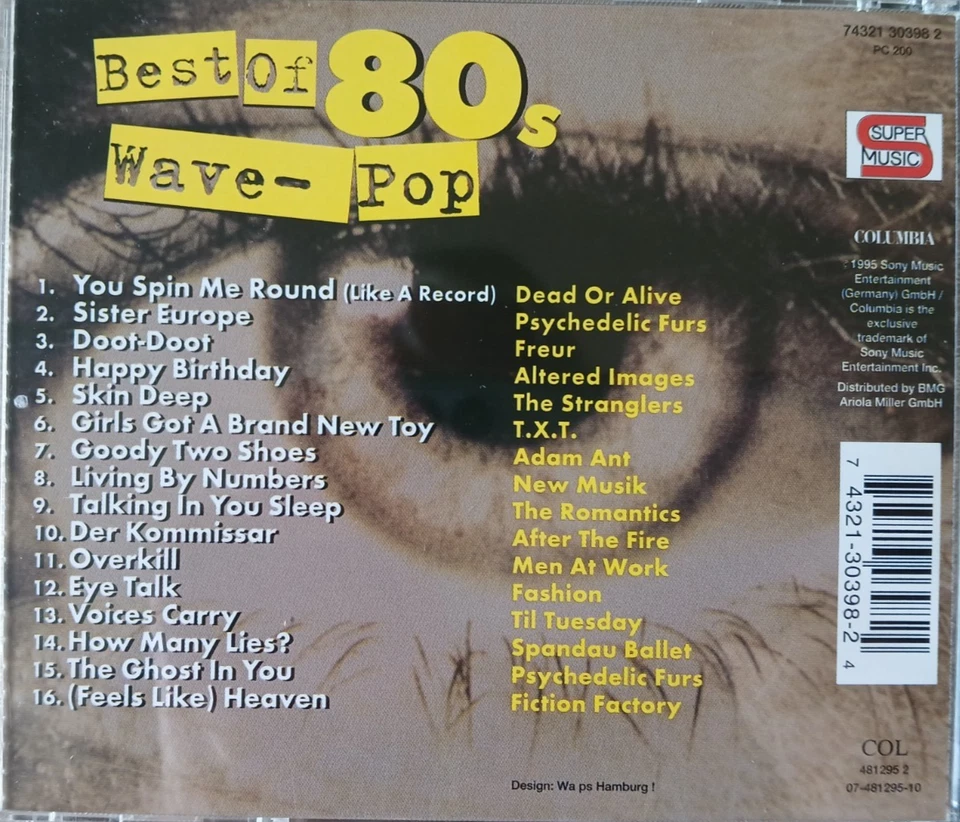 Best Of 80s Wave-Pop - Various - CD-Album / Sony Music 1995, 74321 30398 2 - Bild 3 von 3