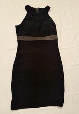 Emerald Sundae Womens Black Sleeveless Back Zip Maxi Dress Size Medium