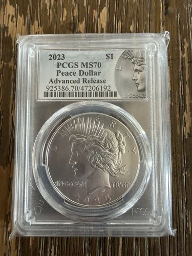 2023 $1 PCGS MS70 Peace Dollar Advanced Release