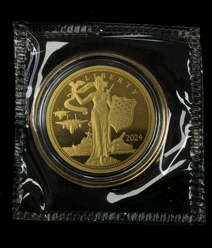 2024 Cook Islands Liberty Peace Strength .9999 Pure Gold $5 Coin