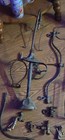 LOT of Antique Old Brass Metal Gas Lamp Arm Electric Light Fixture Sconce  Parts — photo 5
