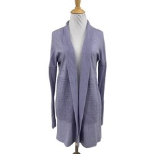 Lululemon Cardigan Womens 4 Lavender Merino Wool Sit In Lotus Open Front READ 