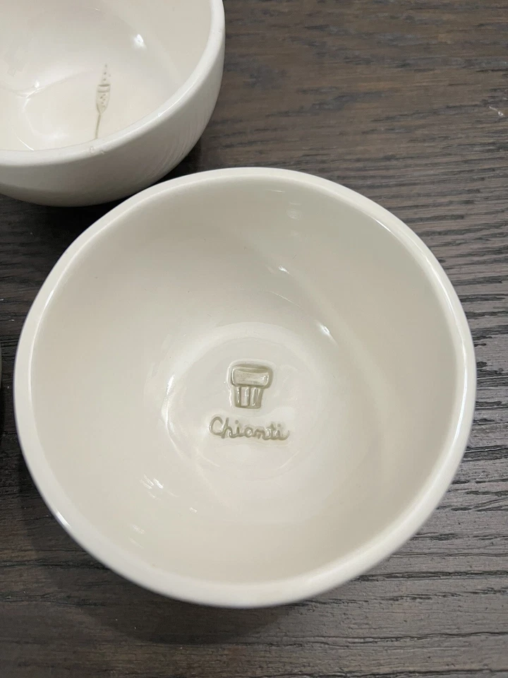"Tres (3) tazones de 4"" para sumergir aperitivo Williams Sonoma serie vino y queso" Foto 4 de 4