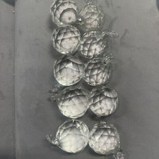 Vintage Crystal Drop Ball Glass Round Faceted Chandelier Prism lot of 10