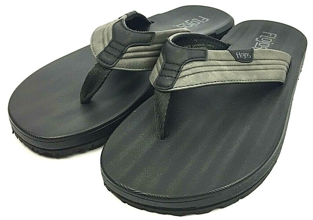 Flojos Men's Ryan Black Memory Foam Flip Flop Thong Sandal Size 12 108 for sale online | eBay