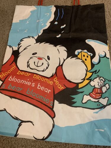 1986 Gift Bag Vintage Bloomingdales Paper - Christmas Designer: Fontanelli 80s - Picture 2 of 13