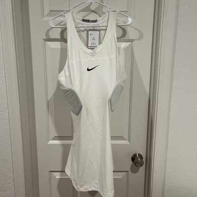 Nike Pro Hyperstrong Padded Compression Basketball Tank Size XXL White Men's NWT