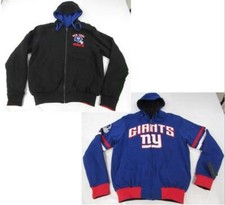 New York Giants Mens Size L Large Blue/Black Full-Zip Reversible Jacket