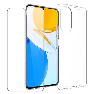 Hülle Case für Honor X7 + Glasfolie Clear Gel Cover