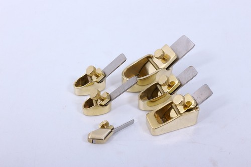 1set Violin making tools 6pcs Mini Brass Planes Steel Blade Luthier Tools Curved - Picture 8 of 10