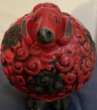 Vintage Handcrafted Sheep Large  Figurine Unique
