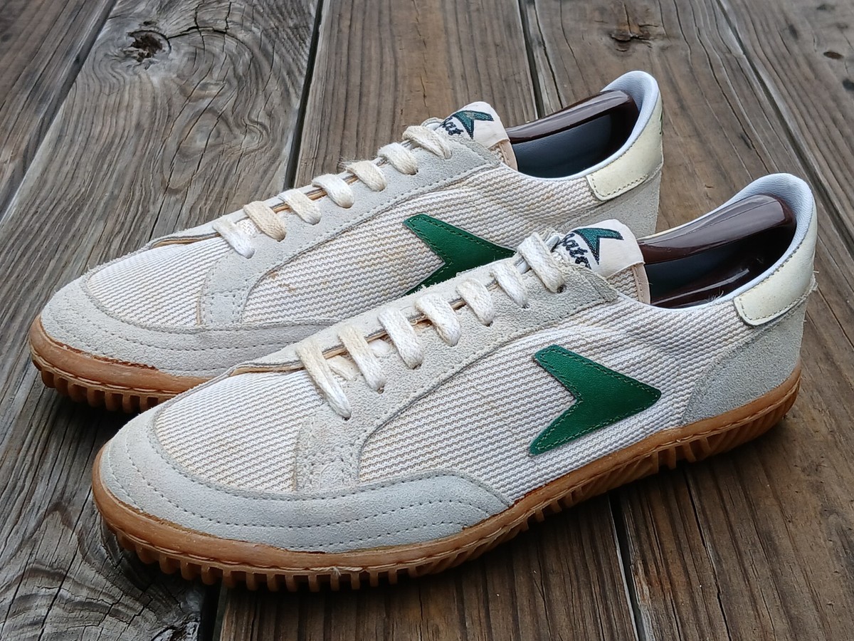 BATA Men's 1980s Vintage Mesh/Suede Leather Sport Shoes size Made in Korea