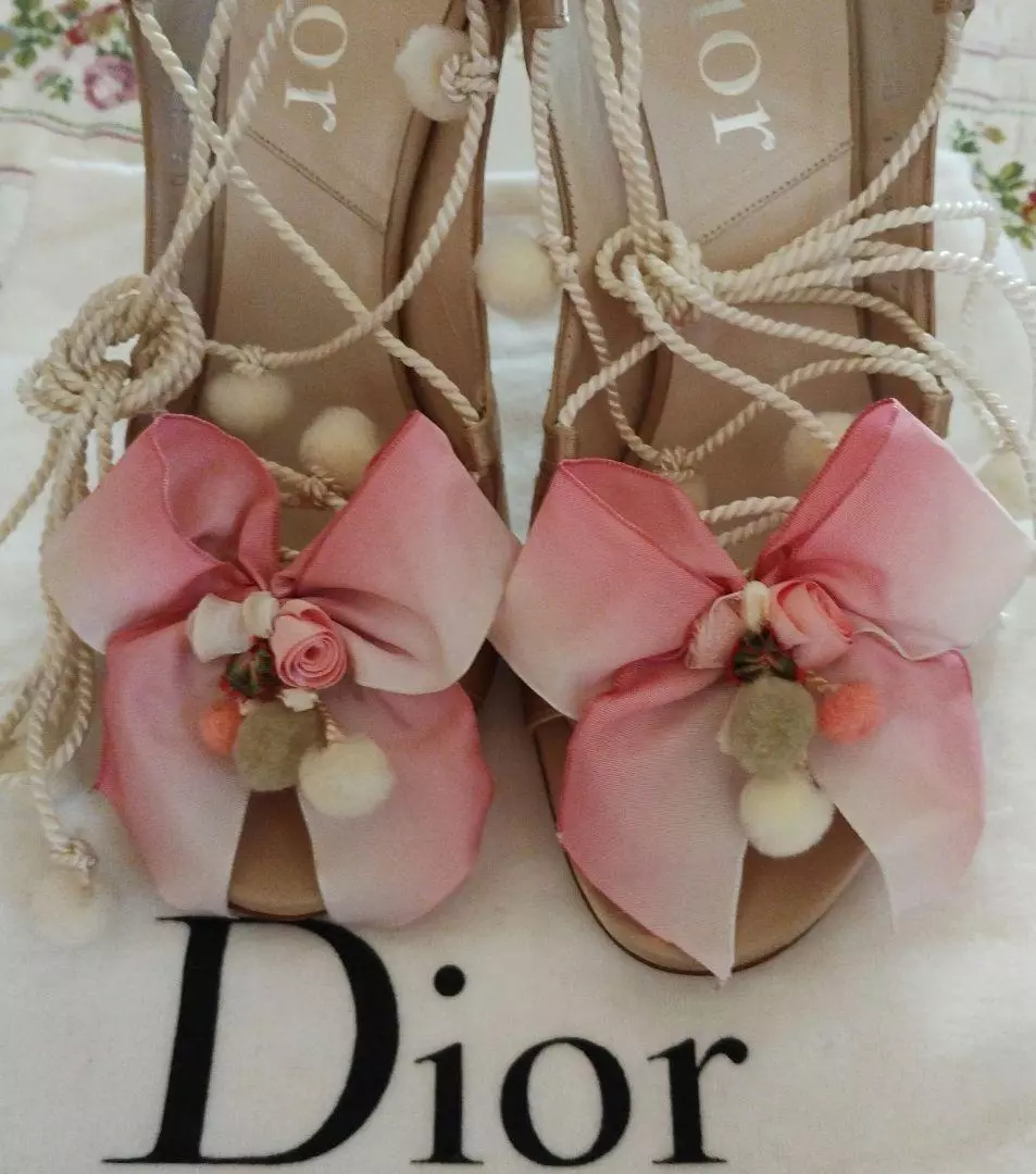 Authentique Christian Dior vintage sandales talons chaussures pointure 37 deadstock jamais utilisées