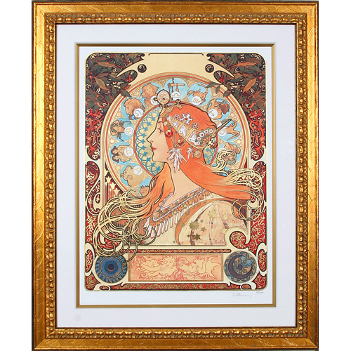 Alphonse Mucha 「四つの時・昼の輝き」 lithograph Amazon.co.jp: アルフォンス・ミュシャ『昼の輝き 四つの時の