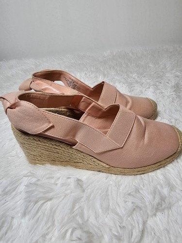 Ralph Lauren Women's Espadrille Wedge Pump Pink - Size 6.5B - Picture 4 of 7