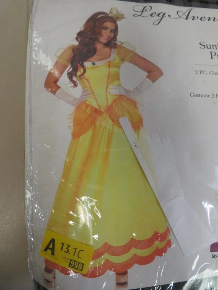 Leg Avenue Girasol Princesa Halloween Disfraz Amarillo Vestido Corona Talla Grande Foto 3 de 3