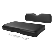New Black Golf Cart Front Seat Bottom Cushion Seat Backrest For EZGO RXV 08-Up