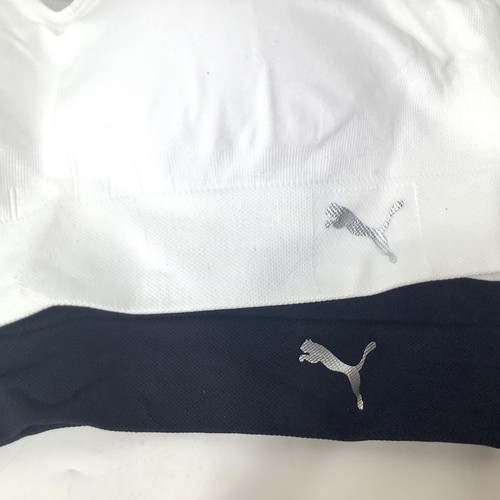 PUMA Size Medium M 2 Pack Sports Bras White Black Seamless Tag Free New Women's - Picture 5 of 5