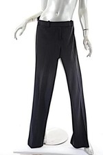 TORY BURCH Black Wool Blend Knit Tuxedo Pant with Narrow Legs NWT $325 US 4