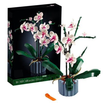 Neu 10311 Icons Orchid Artificial Plant Building Set with Flowers,Home DIY T7M3
