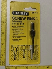 VTG Stanley Screw-Mate Screw-Sink Boatbuilders Countersink Drill Bit New IOP NOS