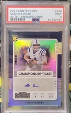 2021 contenders sam elinger championship ticket auto /49 psa 9