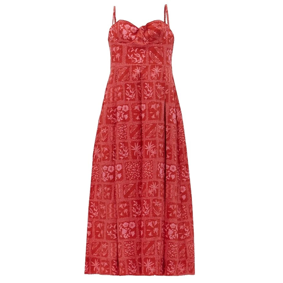 Linen Sleeveless Dresses Midi