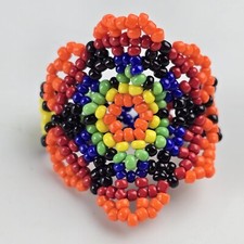 Handmade seedbed ring size 9 Summer Colors Orange