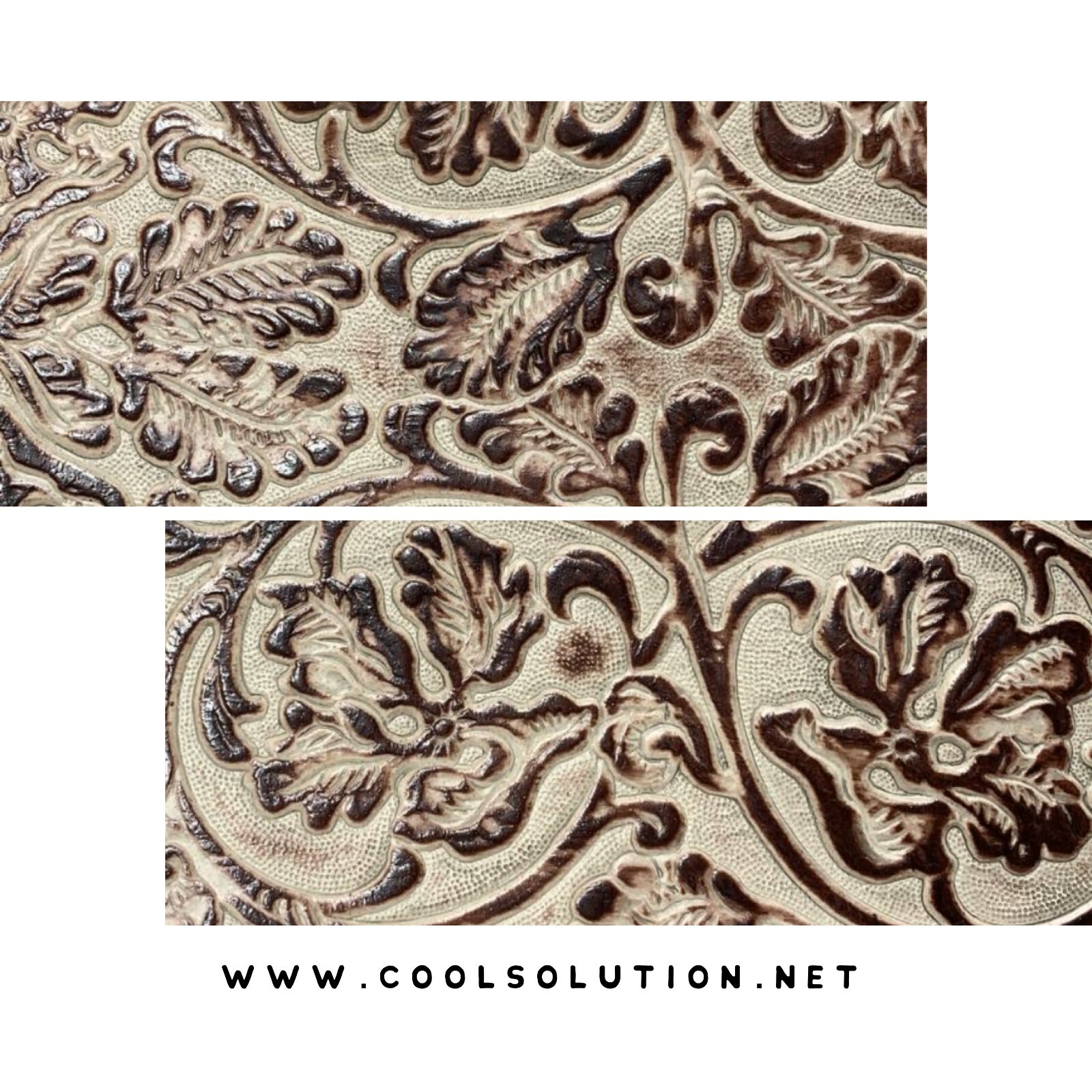 Embossed Leather Cowboy Tool Ivory Chocolate, Leather Sheets Cut to Size |  eBay