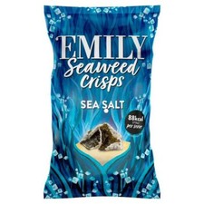 Emily Seaweed Crisps Sea Salt 50g - Pack of 8