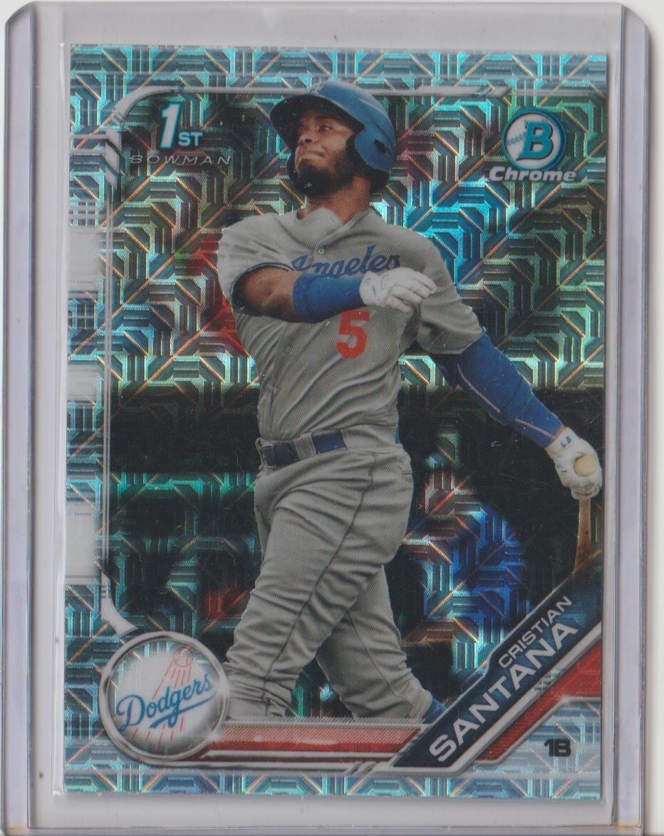 2019 BOWMAN CHROME 1ST  CRISTIAN SANTANA #BDC-134 MOJO 