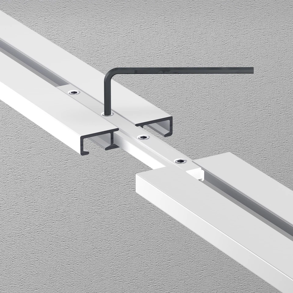 GARDUNA Gardinenschiene Vorhangschiene Aluminium weiß 2 / 1-läufig - Bild 4 von 4
