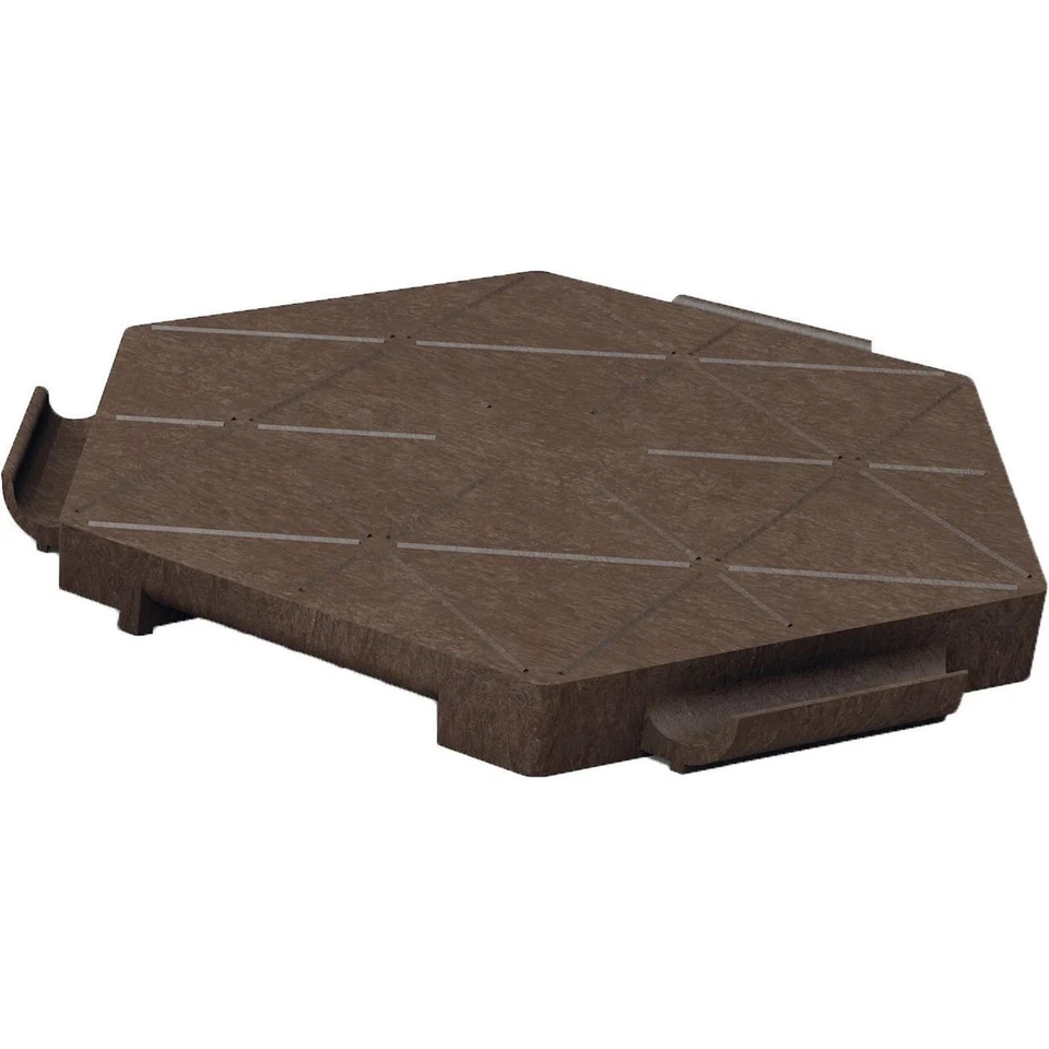 hanit Öko Wabe geschlossen Recycling Kunststoff Pflasterstein 40x46x4cm braun 8x - Bild 2 von 2
