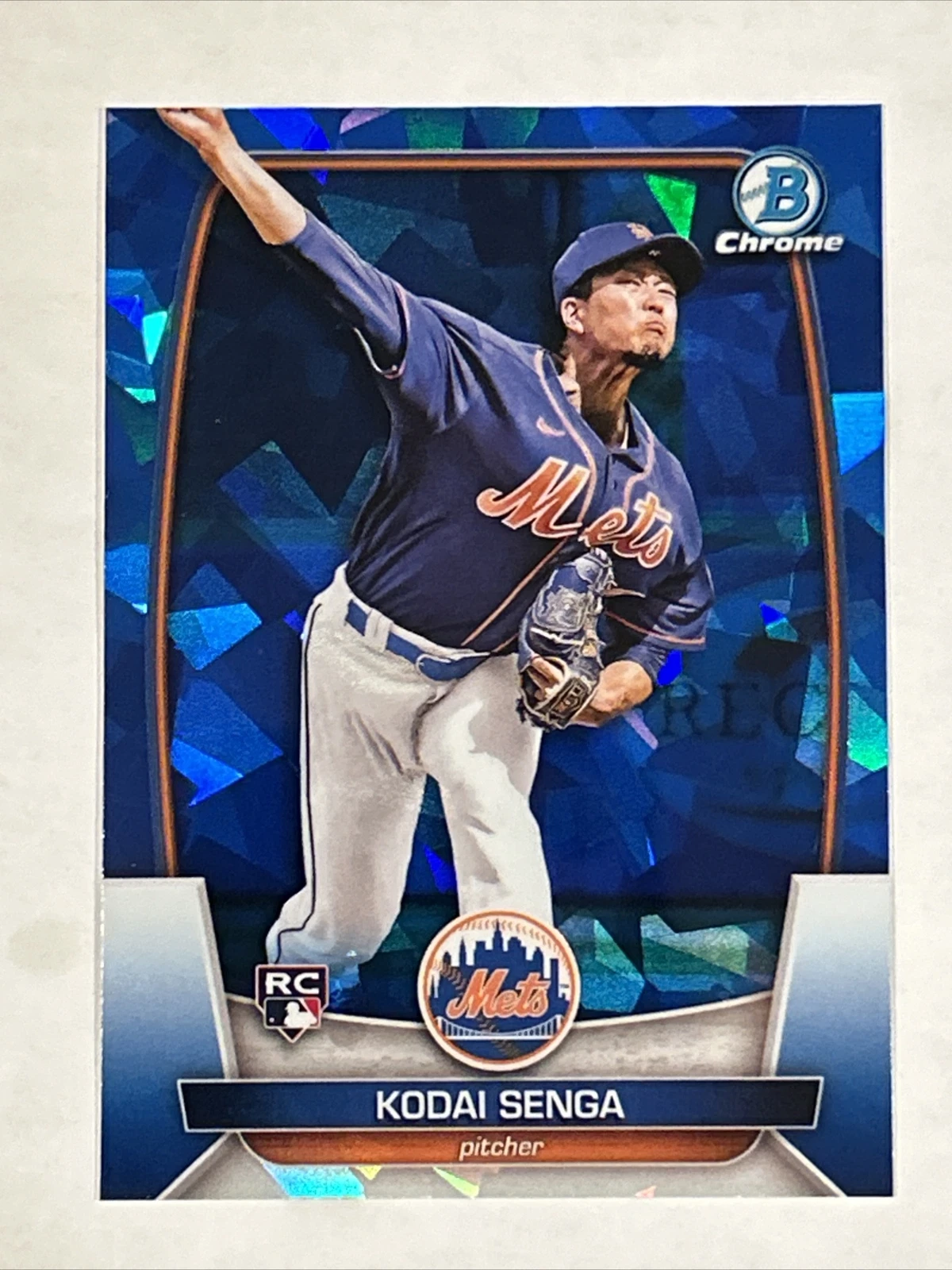2023 Bowman Chrome Sapphire #77 Kodai Senga New York Mets Rookie Card