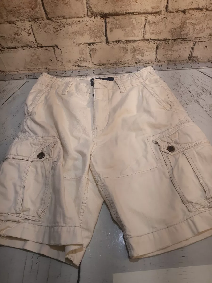 Mens white cargo shorts american eagle clearance