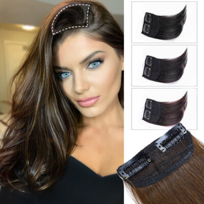 Hair Pad Topper Toupee Short Clip In Real Remy Human Hair Hairpiece One Piece US