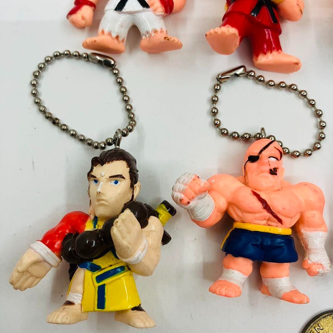 Street Fighter figure key chain Ryu Ken nash Adon Sagat sodom At